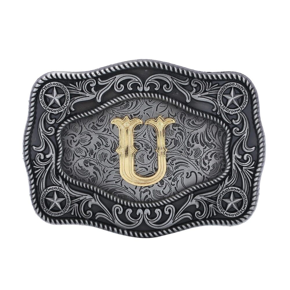 6171 Western Belt Buckles , Initial Letters ABCDJMR to Z Custom Texas
